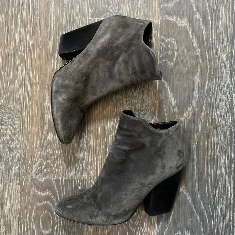 M. Gemi charcoal suede ankle boots